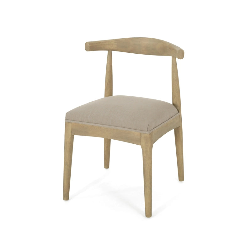Cortina Fabric and Rubberwood Dining Chairs (Set of 2) by Christopher Knight Home