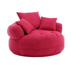 Round Lazy Sofa Chair ?C White/Blue/Grey/Yellow/Orange/Rose Red/Navy/Green, Single & Couple Seat