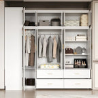 93.9H/74.2H Armoires Wardrobe Closet Cabinet Hanging Drawers Storage