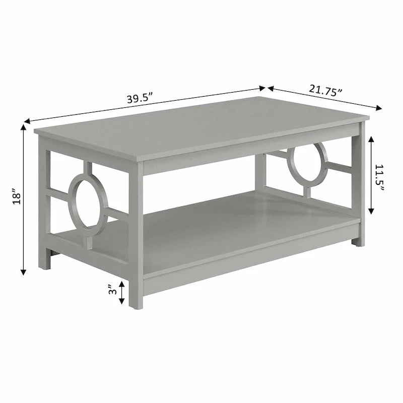 Ring Coffee Table with Shelf