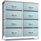 Sorbus 8 Drawers Dresser- Storage Unit with Steel Frame, Wood Top, Fabric Bins - for Bedroom, Closet, Office and more