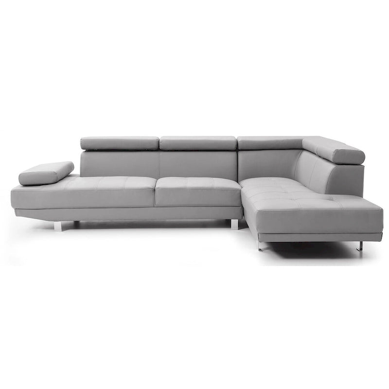 Riveredge 109 in. W 2-piece Faux Leather L Shape Sectional Sofa - 76L x 109W x 28H