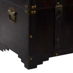 Set of 3 Traditional Wood Trunks Brown - Olivia & May: Distressed Finish, No Assembly, Decorative Storage