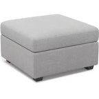 Belffin Chenille Ottoman Module - Modular Storage Footrest with Skin-Friendly Fabric & Quick-Install Design