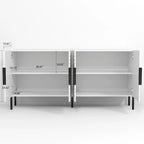 Chic Elegance 63-Inch White TV Stand - Fits Up to 65 TV - 63 in Width