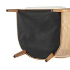 Tillman Linen Accent Arm Chair with Rattan