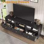 70 Mid-Century Modern Entertainment Center with Storage Drawer & Open Shelves