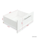 White Wood Wardrobe Armoire Storage Cabinet with Doors,Drawers,Hanging Rod
