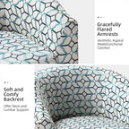Cuenca Modern Upholstered Barrel Chair with Swivel Base Set of 2