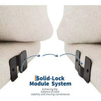 Chenille Fabric Modular Love Seat Sofa, 2-Seater Cloud sofa with High Resilience Sponge, Small Space Boneless Sofa