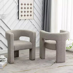 Set of 2 28 Wide Boucle Upholstered Square Armchair - Kinwell
