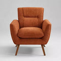 Art Leon Comfortable Jacquard Flannel Accent Chair with Wood Legs