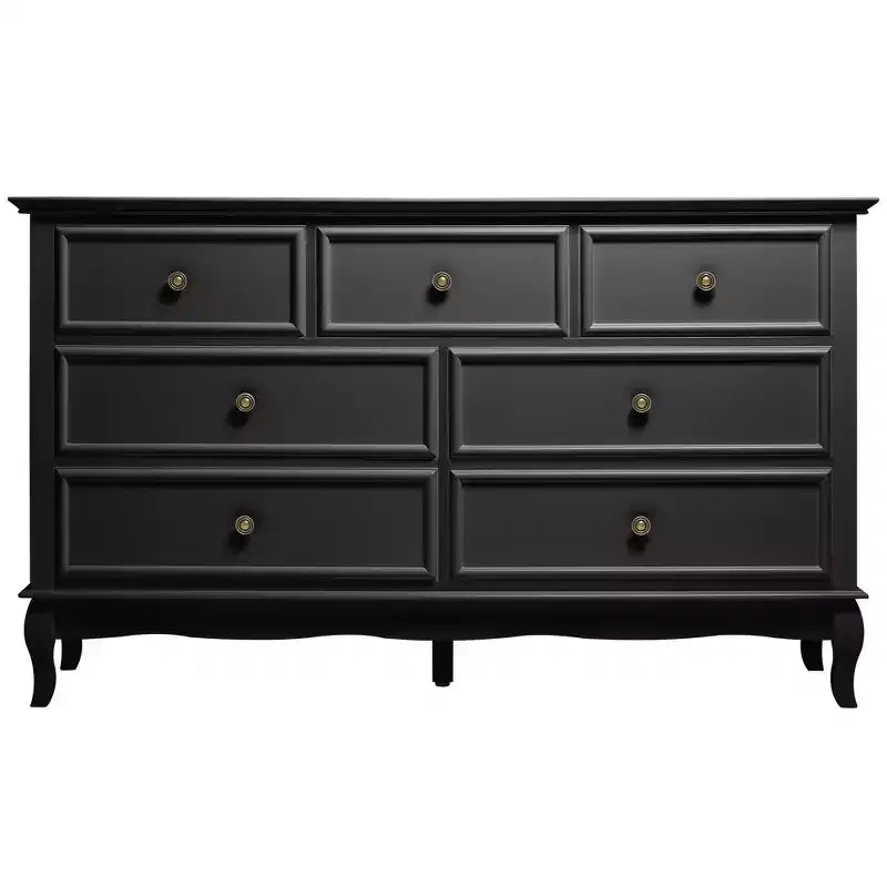 7 Drawer Dresser with Solid Wood Legs