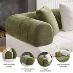 110.23 in. W Colorblock Modular 4-Seater Chenille Sofa with Curved Armrests