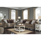 Realyn Coffee Table - White/Brown - 48.13 W x 34 D x 19.88 H