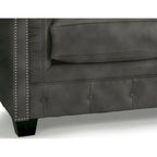 Hancock Tufted Top Grain Italian Leather Chesterfield Sofa - 31 H x 86 W x 40 D