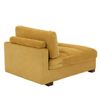 Oversize Corduroy Chaise Lounge Modular Sectional Sofa with Pillow