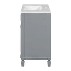 36 Modern Bathroom Vanity with Top Sink and Mirror Cabinet,2 Doors and 2 Drawers