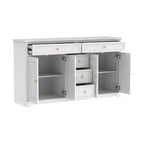 59.1Sideboard Buffet White Mid-Century Modern Contemporary Lacquered