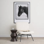 Bohemian Mango Wood Side Table with Geometric | Dark Brown