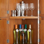 Farmhouse 4-Tier 72 Corner Kitchen Pantry Storage Cabinet with 8 Doors Tall Storage Cabinet and Adjustable Shelves
