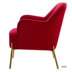 Odo Velvet Accent Comfy Living Room Arm Chair Upholstered Padded Seat Set of 2 | Karat Home
