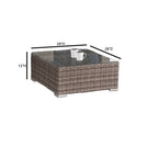 LSI Antibes Grey Wicker/Aluminium 12-piece Conversation Set
