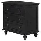 Wood 3-Drawer Storage Cabinet with Pull-Out Tray - 16.90 x 28.00 x 28.10