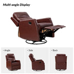 Esteban Swivel Recliner with Tufted Back Set of 2 by HULALA HOME