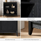 Mopio Brooklyn Storage Cabinet, Modern Farmhouse Entryway Accent Cabinet, Buffet Sideboard, Credenza