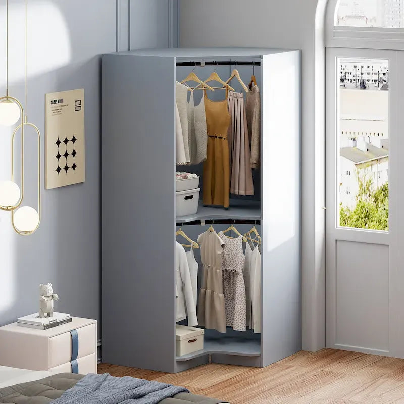Polygon Corner Wardrobe with 2-Doors