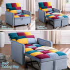 Aukfa Sleeper Chair Bed Convertible Single Sofa Chair with Pillow