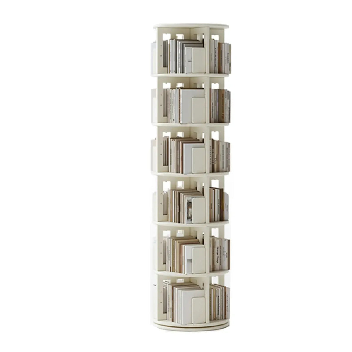 Wooden Vertical Narrow Rotating Bookcase