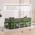 5-in-1 Convertible Sofa Bed, 78.8 Modular Corduroy Sleeper with Sturdy Frame, Multi-Functional Futon for Small Space, Living Room & Guest Room