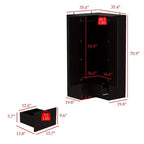 Hitow Minimalist Armoire Corner Wardrobe Double Door and Drawer Designs