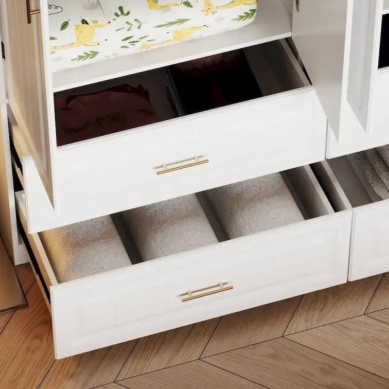 Closet Organizatin Armoires Wardrobes Hanging 4 Drawers Large Storage