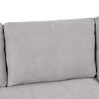 104.5 Reversible L-Shape Sleeper Sectional with Storage Chaise & 2 Stools - Convertible 3-Seat Sofa Bed for Living Room