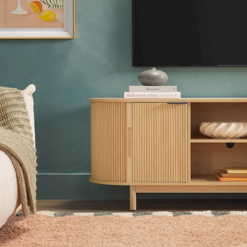 Middlebrook Modern Reeded 60-inch TV Stand with Rounded Edges
