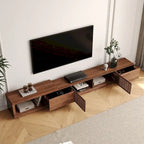 Modern Retractable & Extendable TV Stand with 4 Drawers, Up to 103 Inches - 78.54D x 15.74W x 13.78H