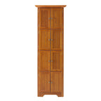 Farmhouse 4-Tier 72 Corner Kitchen Pantry Storage Cabinet with 8 Doors Tall Storage Cabinet and Adjustable Shelves