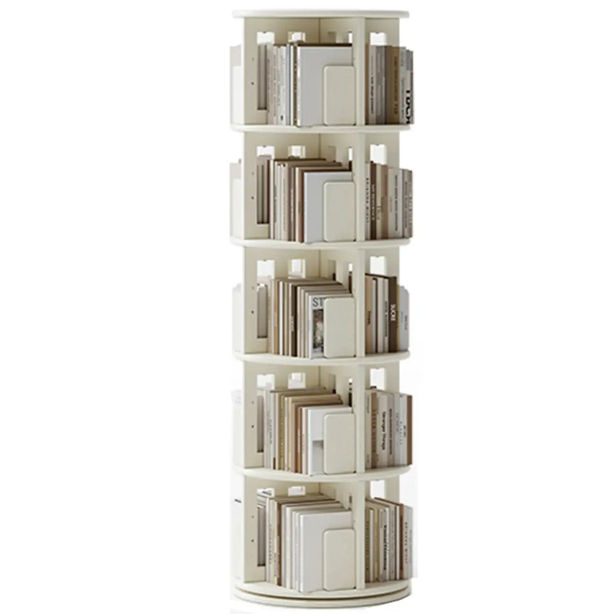Wooden Vertical Narrow Rotating Bookcase