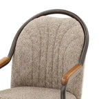 Chromcraft Douglas Caster Dining Chairs in Chestnut, Gray Finish (Set of 2)