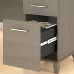 Bush Furniture Somerset 60W L Shaped Desk with Storage Hutch