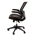 Flash Furniture Mid-Back Transparent Mesh Executive Swivel Office Chair with Flip-Up Arms