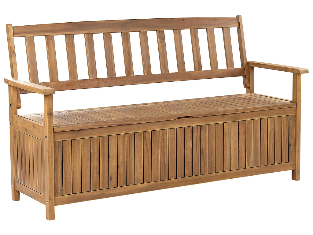 Panchina da giardino 160 cm con contenitore Legno dacacia Marrone