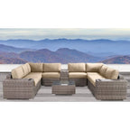 LSI Antibes Grey Wicker/Aluminium 12-piece Conversation Set