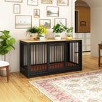 Pet Residence with Iron Tube Reinforcement Stylish & Sturdy Dog Crate