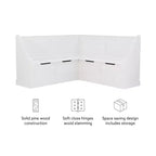 Tobin Traditional Solid Wood Backless Storage Corner Nook Breakfast Bench Cushion White - Linon