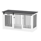 Pet Residence with Iron Tube Reinforcement Stylish & Sturdy Dog Crate