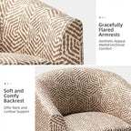 Cuenca Modern Upholstered Barrel Chair with Swivel Base Set of 2